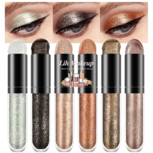 evpct 6-Color Liquid Glitter Eyeshadow Set – Metallic, Quick-Dry, Long-Lasting